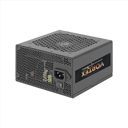 Noua Vortex - Fuente de alimentación ATX 650 W para PC Gaming 650 W 80+ Bronce, DC a DC, Ventilador silencioso de 120 mm, PFC Activo
