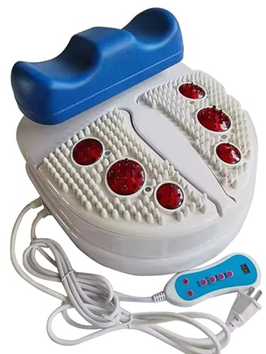 Electric Foot Massager Machine, Chi Swing Machine for Passive Aerobic Leg Exercises, Swing Foot Massager with Wire Control, Adjustable Speed, Vibration, Padded Ankle Rest