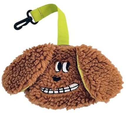 Hundekotbeutelhalter, lustiger Hundebeutelspender mit Reißverschluss, leicht, für kleine Hunde, multifunktionaler Hundekotbeutelhalter für den täglichen Spaziergang, kleine, mittelgroße und große