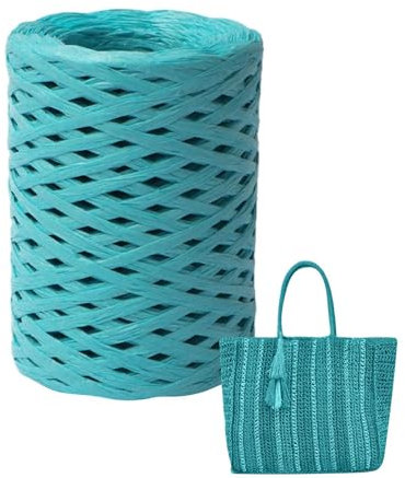 Naturbast Papierband Bastgarn Zum Häkeln, Bindfadenband Zum Einwickeln, Bast Raffia Natur Papierschnur, Packschnur Für Handwerksprojekte, Geschenkverpackung, Weben Und Gärtnern