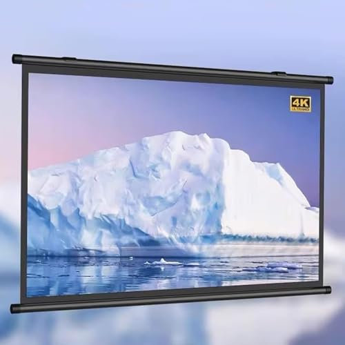 SXKJQER Rolloleinwand Beamer Leinwand,Heimkino Beamer Projektionsleinwand Rollo Leinwand，Geeignet Für Heimkino-Projektionsfilme Im Freien/Innenbereich/Camping 4:3, 16:9(16:9,60)