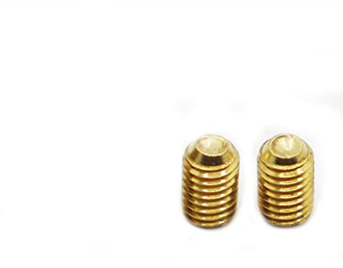 MIKFESPO M2 M2,5 M3 M4 M5 M6 M8 M10 DIN916 Sechskant-Innensechskant-Stellschrauben mit Cup-Point-Messing-Madenschrauben(5mm,M5 5pcs)