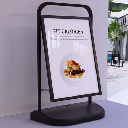 Blazea Plakatständer Werbeschildhalter für Unternehmen für Den Außenbereich, Bordstein-/Gehweg-Display-Schildständer aus Schaumstoff mit Rädern, Wetterfester, Robuster Plakat-/Schildständer
