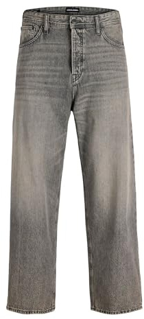 Jack & Jones Jeans da Uomo Baggy Fit JJIALEX Jjoriginal NS 336 BF Baggy Fit Jeans, Black Denim 1, 32W x 30L