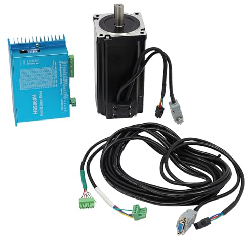 Closed Loop Schrittmotor Kit, 12Nm 8A HBS860H Nema34 Closed Loop Stepper Motor Treiber DSP Schrittmotor Drive Set für Elektronische Geräte, CNC Graviermaschinen