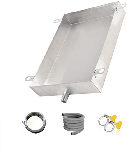 Bandeja de Goteo Universal para Aire Acondicionado portátil y Cambios de Aceite, Bandeja de Drenaje de CA de 25,6 x 15,7 Pulgadas con Soportes fijos, Impermeable y Duradera, Ideal
