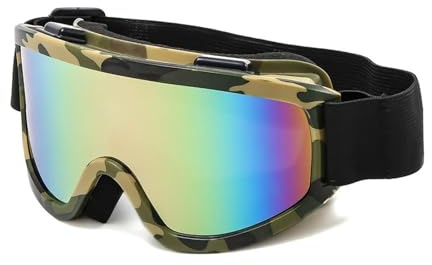 KJBDQQH Occhiali da Sci Uomo Anti-Fog Ski Goggles Motorcycle Winter Snowboard Skiing Glasses Outdoor Sport Windproof Mask Off Road(Color C6)