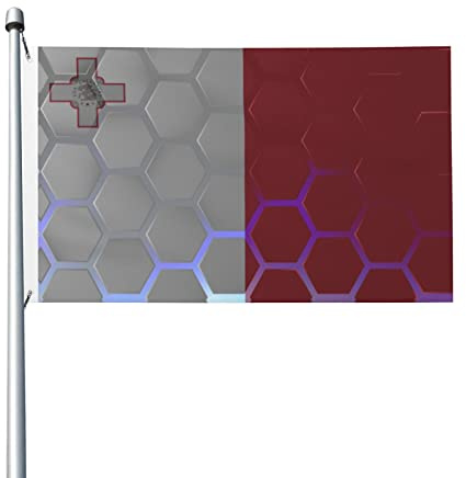 Bandiera Di Malta Durevole Garden Flag Divertente Bandiera Da Cortile Decorazione Per Esterni Patio Fattoria 90X150Cm