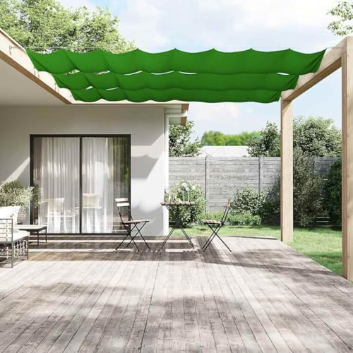Protector de viento lateral para balcón, toldo vertical, color verde claro, 180 x 1000 cm, tela Oxford, toldo vertical exterior para balcón, terraza, jardín