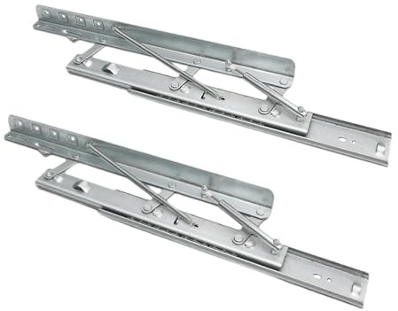 LIXSAZSE Bisagra Deslizante para de Comedor con riel de elevación Plegable Ajustable Que transforma mesas cuadradas en Redondas. Grosor la Superficie: 25 mm - 30 mm. Extensible por un Lado.