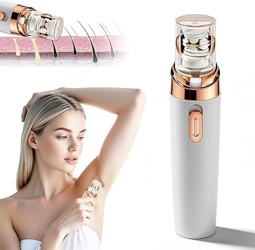 Rasuradora Mujer Afeitadora Facial, Dispositivo Portatile Ricaricabile per la Depilazione con luz LED, Depilación Indolora y Altamente Eficaz, para Bikini Axilas Brazos Cara