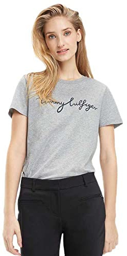Tommy Hilfiger Damen Heritage Crew Neck Graphic Tee Kurzarm T-Shirts