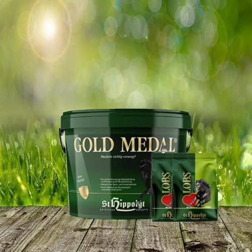St. Hippolyt Gold Medal 10 kg - zur Unterstützung des Muskelaufbau, dopingfrei, mit hochwertigem Eiweiß für mehr Leistung + Belohnungs-Lobs