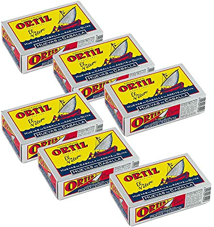 PACK DE CONSERVAS HUEVAS DE CABALLA ORTIZ x6