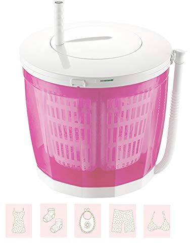 BOSUGE Washers Tragbare Mini-Waschmaschine, manueller Dehydrator mit klappbarem Griff und abnehmbarem Abflusskorb, Kleiner halbautomatischer Desktop-Gemüsewaschkorb