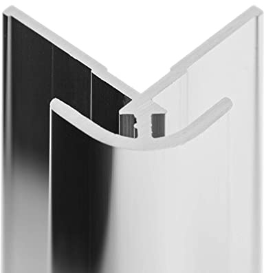 Schulte profilé d'angle extérieur 210 cm chromé, panneau mural | recoupable, pour finition panneau mural bain douche cuisine