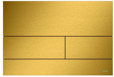 TECE WC-Betätigungsplatte TECEsquare II Metall für Zweimengentechnik, 9240847, Farbe: Gold Optik gebürstet PVD (mit Anti-Fingerprint)