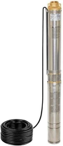 CHM GmbH® Tiefbrunnenpumpe 3,5 Zoll 750 Watt 4800 L/h 6,1 Bar Druck, Brunnenpumpe, Pumpe Zisterne mit 20m Kabel 5% sandverträglich