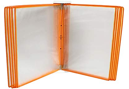 Wanddokumenten-Organizer, an der Wand montierter Dokumentenhalter, A4-Flip-Aktenhalter, an der Wand montiertes magnetisches Display (PVC + Metall) (Farbe: Orange, Größe: 23 x 33 x 10 cm)