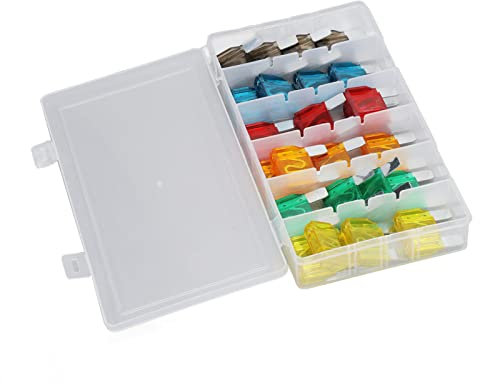 Auto-Sicherungssatz, 24-teiliges Auto-Flachsicherungs-Sortiment-Set, Zinklegierung-Sicherungs-Sortiment-Set, Kfz-Ersatzsicherungen 20 A, 30 A, 40 A, 50 A, 60 A,
