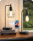 EDISHINE Lámpara de mesa táctil regulable Industrial Set de 2, lámpara de mesilla de noche con 2 puertos USB, E27 lámpara de escritorio vintage industrial para sala de estar, oficina, negro