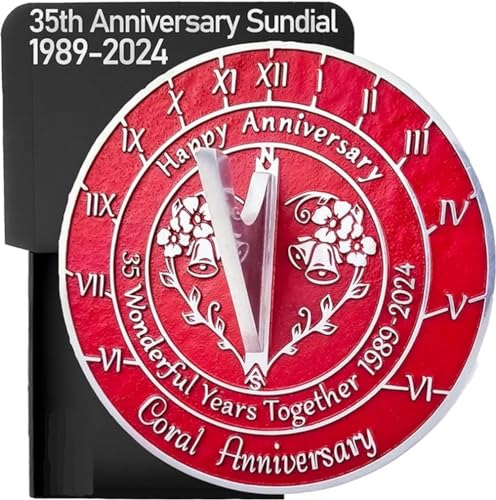 ANTIQUEMEDIEVAL Sonnenuhr zum 35. Hochzeitstag 2024
