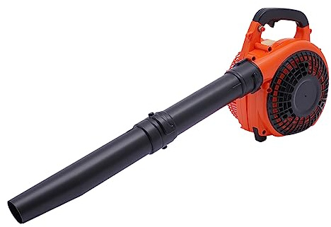 25.4CC 2Stroke Gas Powered Leaf Blower Hand Held 750W Leaf Sweeper 7000rpm Gasoline Grass Sweeper Gas Engine Cordless Leaf Blower for Cleaning Lawn Snow Blowing Yard Garage Patio and Sidewalk