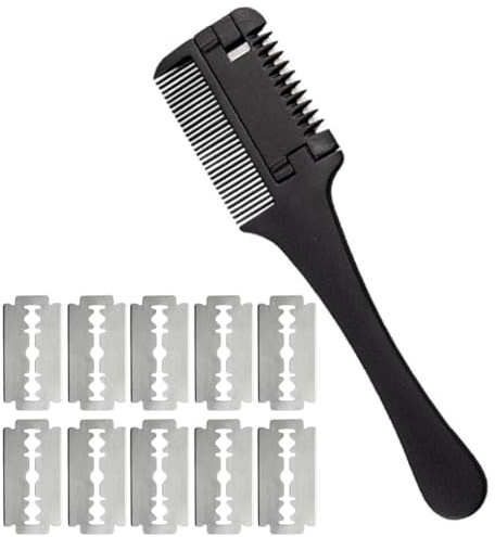 NTRUXZP Peine para cortar el pelo, herramienta de corte de pelo de doble cara para adultos, corte de pelo en casa de Peluquería Barberos Peines