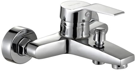 Bath Shower Mixer Tap Modern Bath Taps Shower Tap Bath Mixer Tap Bathroom Tub Filler Chrome Solid Brass for Bathtub and Shower (Bath tap with Shower Set)