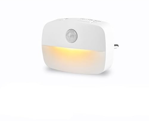 LIWEARE Nachtlicht mit Bewegungsmelder, LED Nachtlicht Steckdose mit 3 Modi (EIN/AUTO/AUS) und 3 Helligkeit Dimmbar für Schlafzimmer, Gang, Küche, Wohnzimmer, Badezimmer