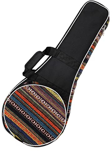 UPKOCH Mandolinentasche im Nationalstil aus Oxford Stoff Bequemer Doppelseitiger Rucksack mit Gepolsterter Handhabung zum Reisen und Musikinstrumente Transportieren