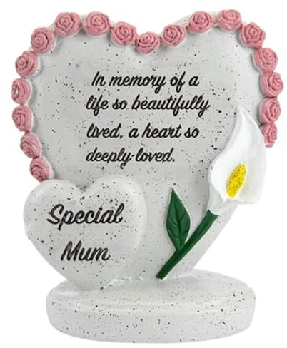 Décoration funéraire avec inscription « Special Mum » - Décoration commémorative avec inscription sincère - Mémoriaux résistants aux intempéries pour tombe