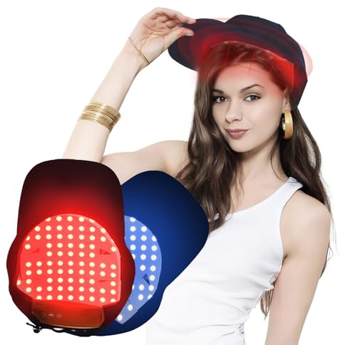 Red Light Therapy Hat, Cap for Hair Growth, Laser Hair Growth Cap, Hair Loss Treatment, 470nm 630nm and 650nm Wavelength, 70 LEDs Lamp Beads, 4 Modes