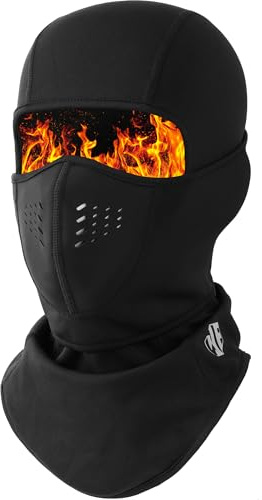 WTACTFUL Balaclava Ski Mask for Men Neoprene Fleece Face Mask Men Cover for Women Cold Weather Winter Warm Breathable Windproof Thermal Ski Masks for Skiing Snowboarding Snowmobile Motorcycle Black