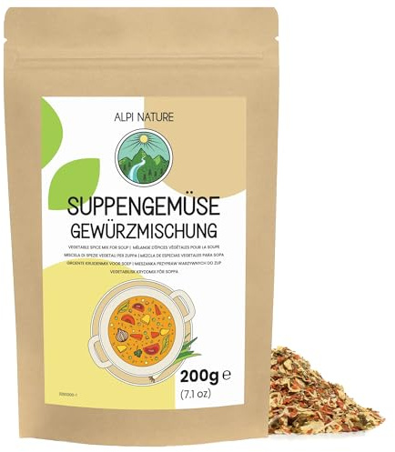 Alpi Nature Mezcla de Especias Vegetales para Sopa 200g, Hierbas y Especias Molidas para Cocinar