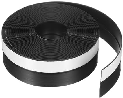 Guarnizione for porta, 16,4 piedi x 35 mm, in silicone, for porte, ferma spifferi, nastro adesivo, finestra, casa, doccia, fessure in vetro, lunghezza 5 m, trasparente