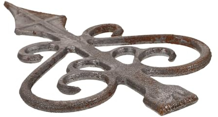 DOITOOL Cast Iron Pointed Fence Topper Post Finials Decorative Gate Finial Outdoor Decorations European Style Garden Ornaments Fence Post Caps for Privacy and Security