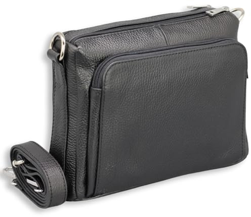 Brise Art PALMA Damen Umhängetasche Echtleder Handgefertigt Crossbody Bag | Damen Schultertasche mit verstellbarem Ledergurt, Echtes Leder, 5 Fächer, Wasserabweisend, Made in Italy