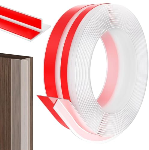 20Ft Clear T-Shape Draught Excluder, Self Adhesive Silicone Door Seal Strip | Under Door Draft Stopper Soundproof Wind Blocker for Door and Window Gaps