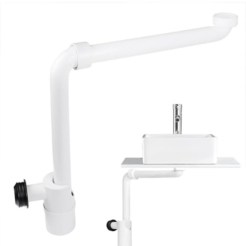 1 1/4 Zoll Raumsparsiphon, Geruchsverschluss für Waschbecken Raumsparsiphon Geeignet 360° Einstellbarer Siphon Waschtisch Abflussrohr Raumsparsiphons für Badezimmer Siphon Flach