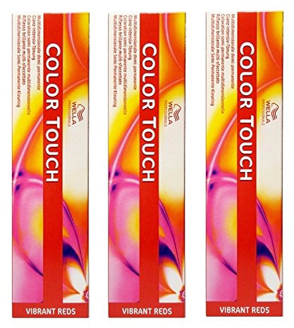Wella Color Touch 3/66 dunkelbraun violett-intensiv 3 x 60 ml Vibrant Reds Intensiv-Tönung CT
