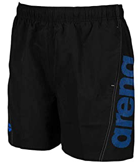 ARENA Fundamentals Logo Pantalones Cortos de Playa, Hombre, Negro/Azul (Pix), L