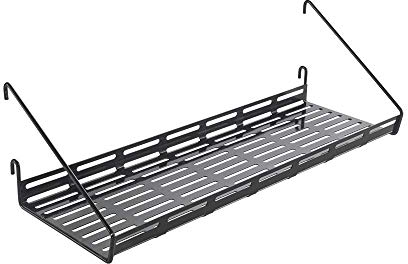 Metaltex Estante para Rejilla de Pared, Negro, 45x15x12 cm