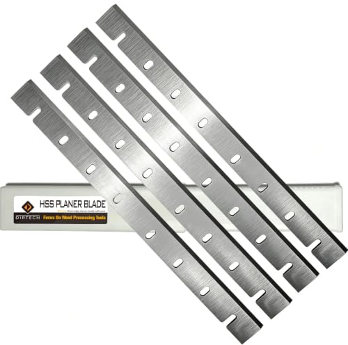 HSS Planer Blades for DW733 12-1/2-Inch (DW7332) Heat Treated, Double Sided HSS Planer Knives Replace DeWalt DW 7332, Set of 4 Replacement