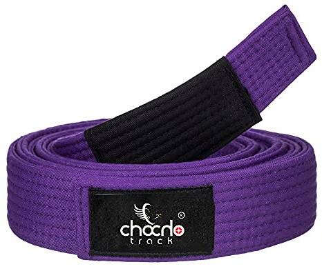 ChoCho Track Jiu Jitsu BJJ Belts Brazilian Adult A1 A2 A3 A4 Black Brown Purple Blue White (Purple, A4)