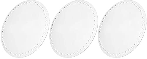 Namvo Paquete de 3 tablas de tejido de acrílico, redondas, transparentes, para hacer punto, ganchillo, bolso, bolso de verano, bolsas de mujer, accesorios de bricolaje hechos a mano de 7 pulgadas