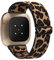 Vancle Elastische Armband Kompatibel für Fitbit Versa 3 Armband/Fitbit Sense Armband, Verstellbares Nylon Dehnbar Ersatzarmband für Fitbit Versa 3/Fitbit Sense (Leopard)