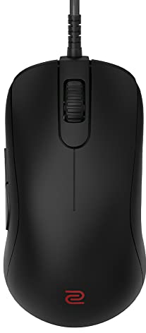BenQ Zowie S1-C Symmetrische Gaming-Maus für Esports | Geringeres Gewicht | Paracord-Kabel und Mausrad mit 24 Stufen| Mattschwarze Beschichtung | Mittlere Ausführung