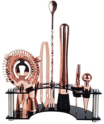 Cocktail Shaker Set Ensemble à Cocktail Shaker Bar Outils Professionnel Acier inoxydable Cocktail Shaker bar série Cocktail Professional Bar Outils Best Bartman Kit for débutants Shakers à cocktails