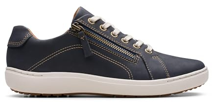 Clarks Nalle Lace Nubuck Zapatos en Azul Marino, Nubuck azul marino., 38 EU